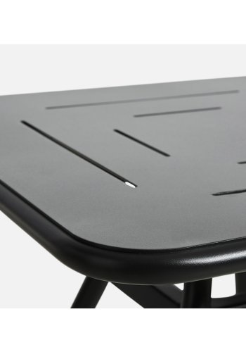 WOUD Ray kafbord - svart aluminium, firkantet (65x65)