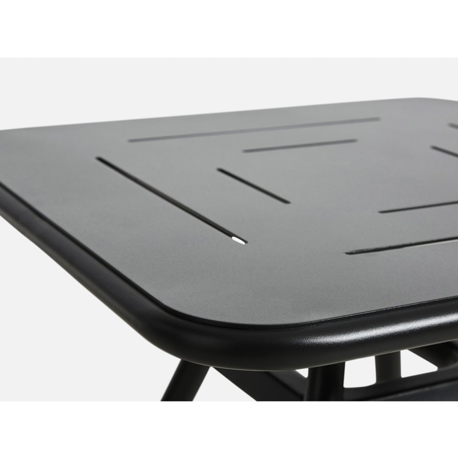 WOUD Ray kafbord - svart aluminium, firkantet (65x65)