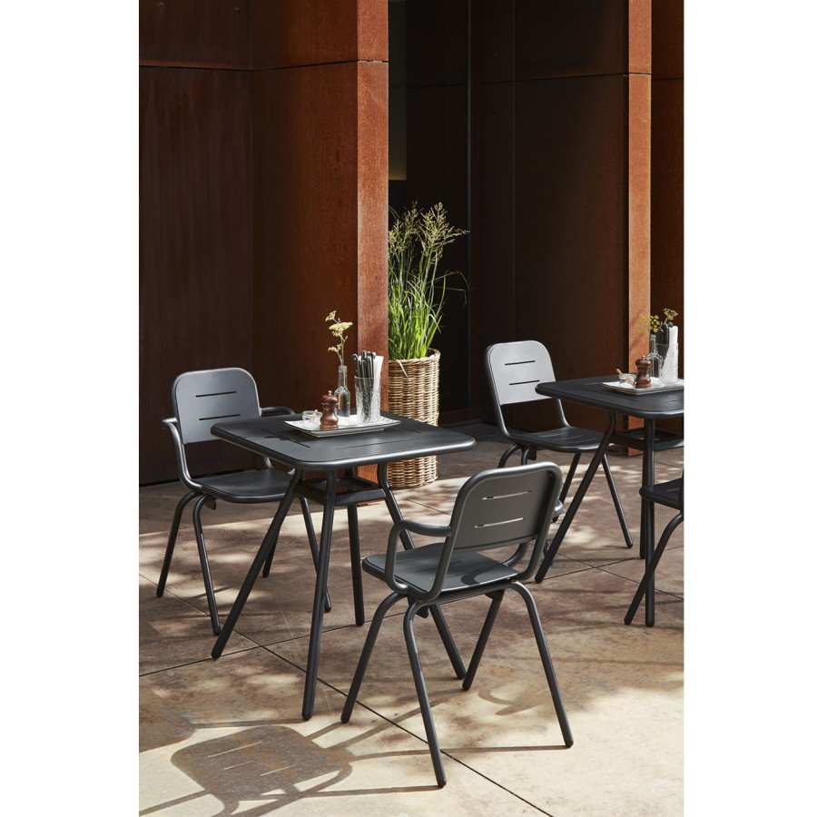 WOUD Ray kafbord - svart aluminium, firkantet (65x65)