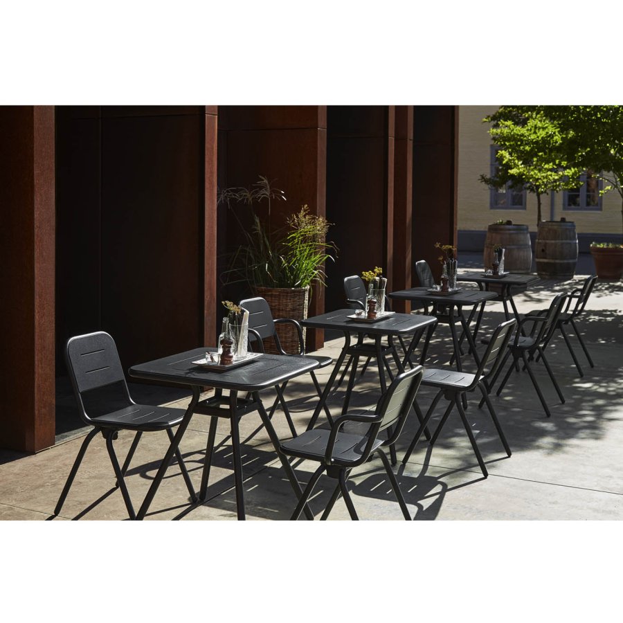 WOUD Ray kafbord - svart aluminium, firkantet (65x65)