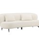 VENTURE DESIGN Luna 3 pers. sofa - hvitt boucléstoff og svart metall