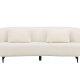 VENTURE DESIGN Luna 3 pers. sofa - hvitt boucléstoff og svart metall
