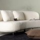 VENTURE DESIGN Luna 3 pers. sofa - hvitt boucléstoff og svart metall
