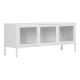 HOUSE NORDIC Brisbane TV-bord, med 3 glassdrer - hvitt stl (130x40)