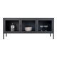 HOUSE NORDIC Brisbane TV-benk, m. 3 glassdrer - svart stl (40x130)