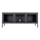 HOUSE NORDIC Brisbane TV-benk, m. 3 glassdrer - svart stl (40x130)