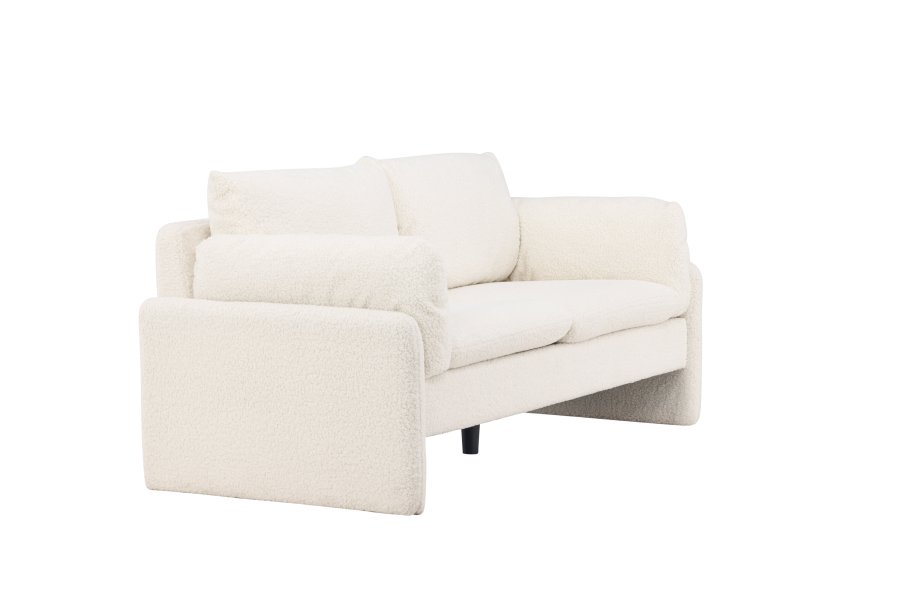 VENTURE DESIGN Vindel 2 pers. sofa - hvid polyester bamsestof