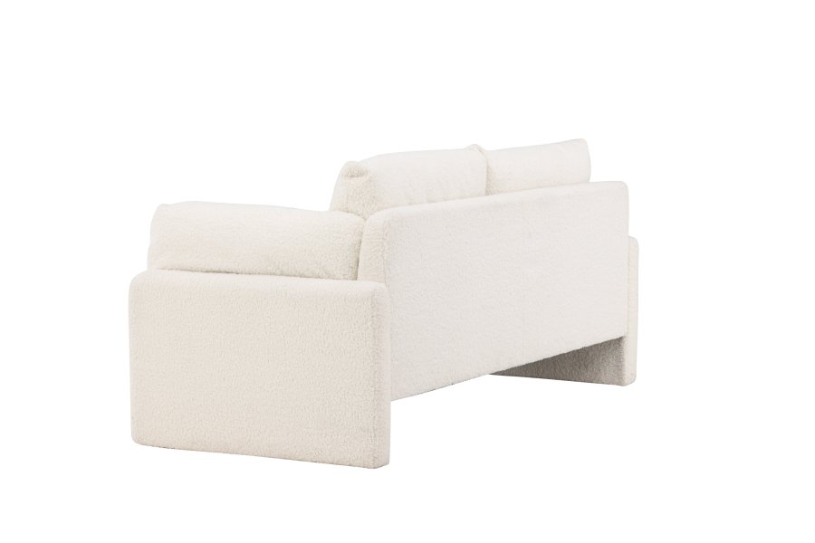 VENTURE DESIGN Vindel 2 pers. sofa - hvid polyester bamsestof