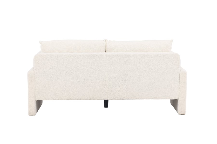 VENTURE DESIGN Vindel 2 pers. sofa - hvid polyester bamsestof