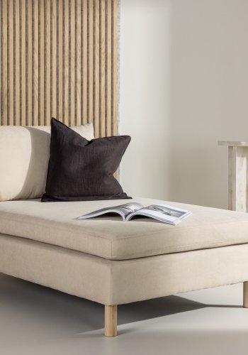 VENTURE DESIGN Zero daybed - beige polyester og naturgummitre