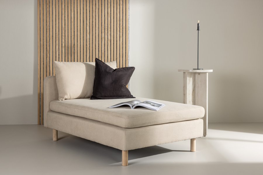 VENTURE DESIGN Zero daybed - beige polyester og naturgummitre