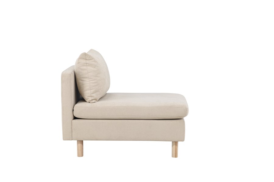 VENTURE DESIGN Zero lenestol - beige polyester og naturgummitre