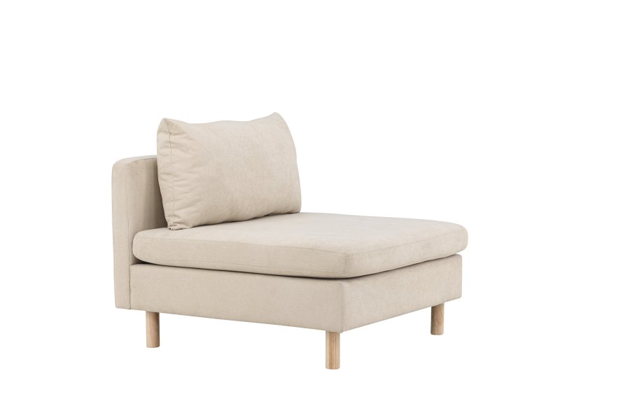 VENTURE DESIGN Zero lenestol - beige polyester og naturgummitre