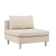 VENTURE DESIGN Zero lenestol - beige polyester og naturgummitre