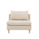VENTURE DESIGN Zero lenestol - beige polyester og naturgummitre