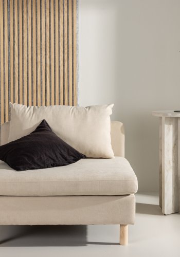 VENTURE DESIGN Zero lenestol - beige polyester og naturgummitre