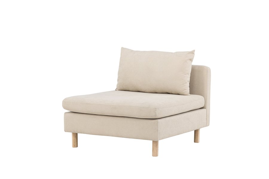VENTURE DESIGN Zero lenestol - beige polyester og naturgummitre