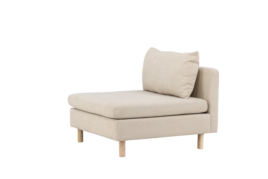 VENTURE DESIGN Zero lenestol - beige polyester og naturgummitre