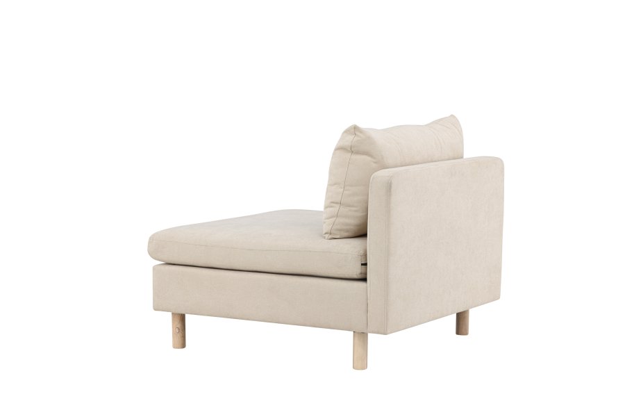 VENTURE DESIGN Zero lenestol - beige polyester og naturgummitre