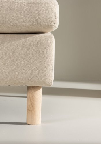 VENTURE DESIGN Zero lenestol - beige polyester og naturgummitre