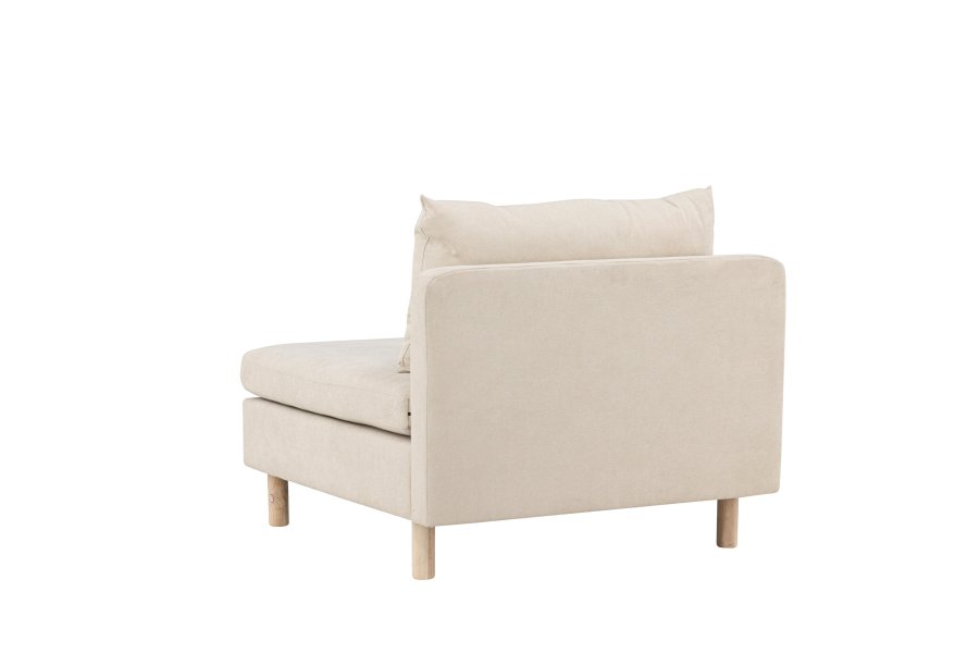 VENTURE DESIGN Zero lenestol - beige polyester og naturgummitre