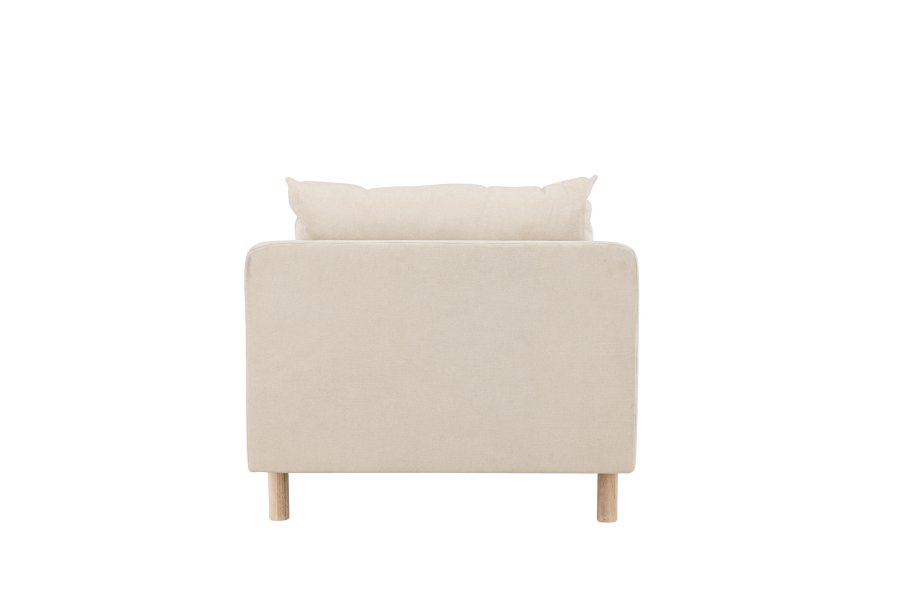 VENTURE DESIGN Zero lenestol - beige polyester og naturgummitre