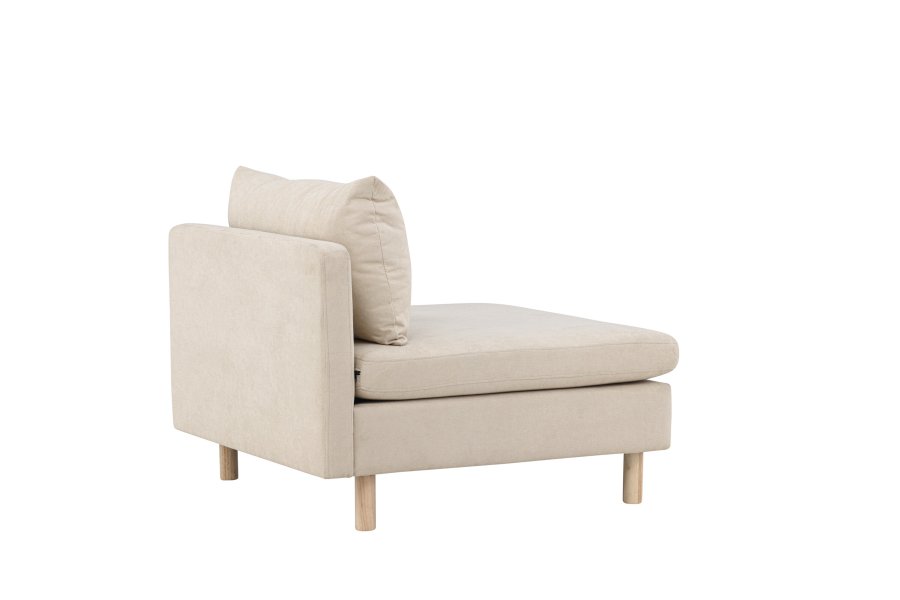 VENTURE DESIGN Zero lenestol - beige polyester og naturgummitre