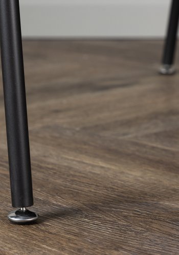 VENTURE DESIGN Catania Sessel, mit Armlehnen – hellgraues Polyesterbouclé und schwarzer Stahl