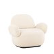 VENTURE DESIGN Sevilla lenestol, med armlener - beige chenille stoff og plast