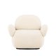 VENTURE DESIGN Sevilla lenestol, med armlener - beige chenille stoff og plast