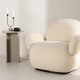 VENTURE DESIGN Sevilla lenestol, med armlener - beige chenille stoff og plast