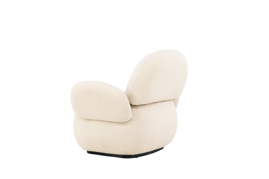 VENTURE DESIGN Sevilla lenestol, med armlener - beige chenille stoff og plast