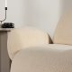 VENTURE DESIGN Sevilla lenestol, med armlener - beige chenille stoff og plast