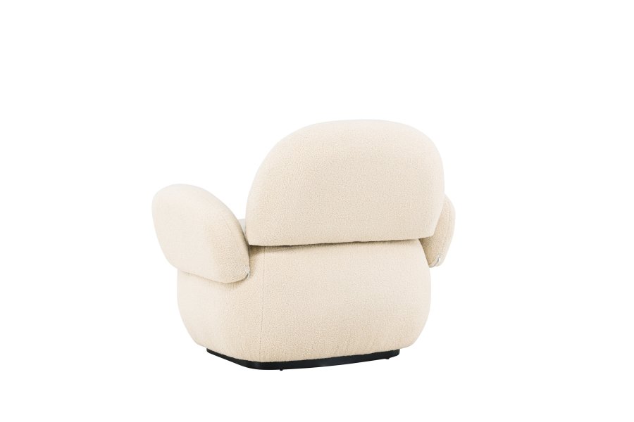 VENTURE DESIGN Sevilla lenestol, med armlener - beige chenille stoff og plast