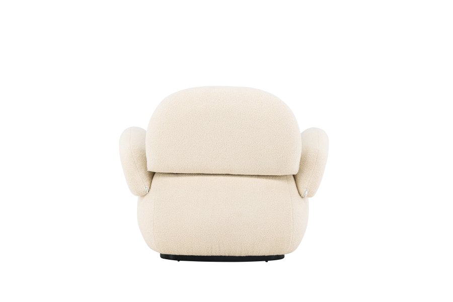 VENTURE DESIGN Sevilla lenestol, med armlener - beige chenille stoff og plast