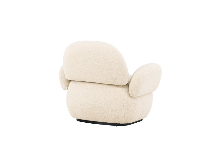VENTURE DESIGN Sevilla lenestol, med armlener - beige chenille stoff og plast