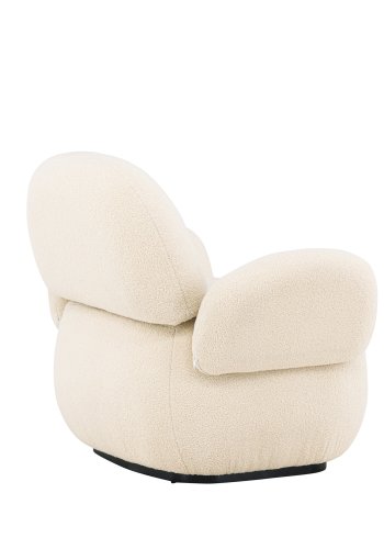VENTURE DESIGN Sevilla lenestol, med armlener - beige chenille stoff og plast
