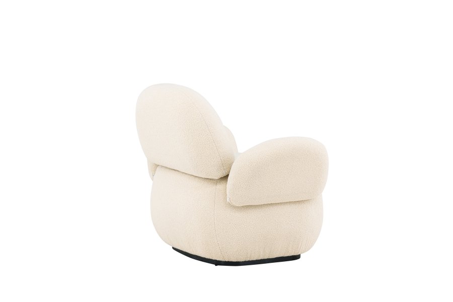 VENTURE DESIGN Sevilla lenestol, med armlener - beige chenille stoff og plast