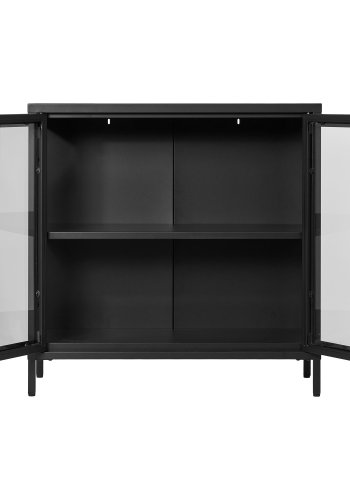HOUSE NORDIC Dalby vitrineskap, med 2 glassdrer og 1 hylle - svart stl