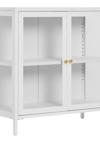 HOUSE NORDIC Dalby vitrineskap, med 2 glassdrer og 1 hylle - hvitt stl