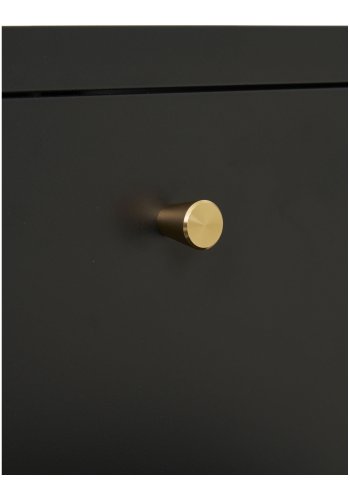 HOUSE NORDIC Dalby kommode, med 2 skuffer - svart stl (40x40)