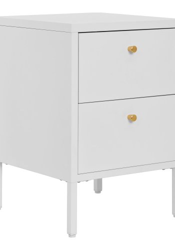 HOUSE NORDIC Dalby kommode, med 2 skuffer - hvit stl (40x40)