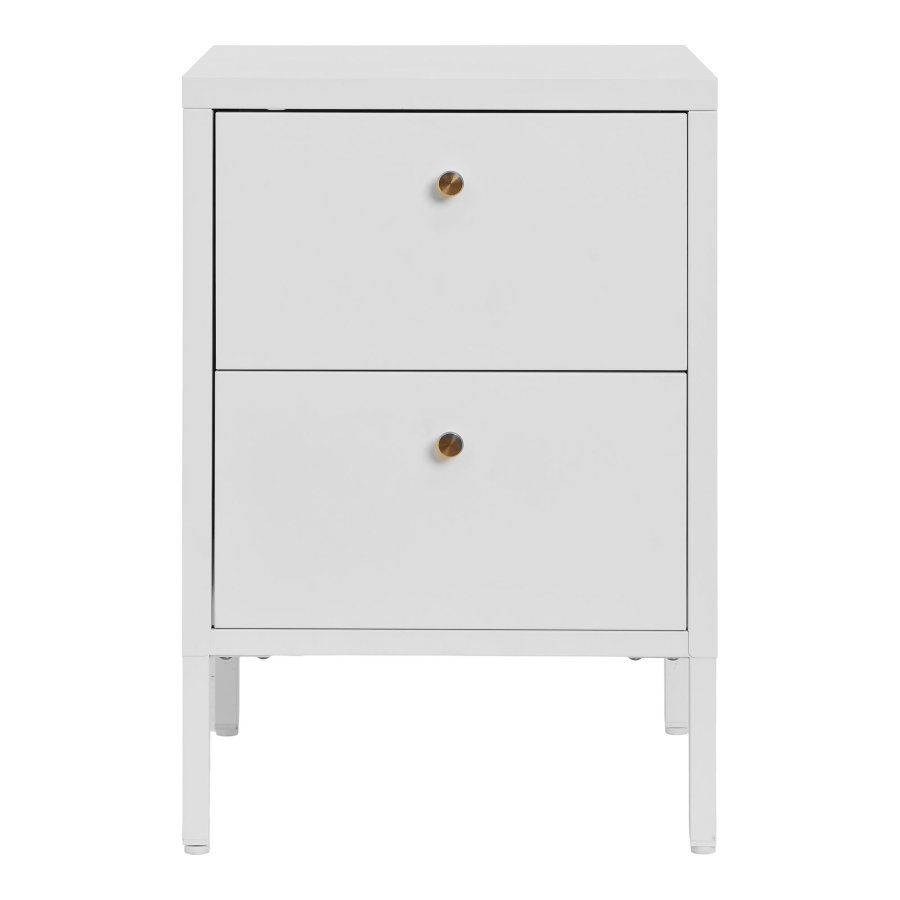 HOUSE NORDIC Dalby kommode, med 2 skuffer - hvit stl (40x40)