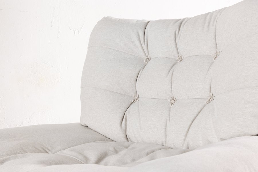 VENTURE DESIGN Florens Sessel - cremefarbenes Polyester und Chromstahl