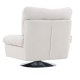 VENTURE DESIGN Florens Sessel - cremefarbenes Polyester und Chromstahl