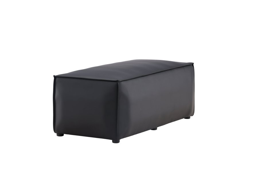 VENTURE DESIGN Palmero Puff Palermo Puff - Matt svart / Sort PU