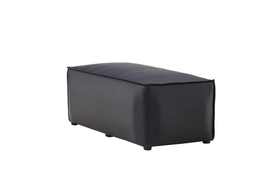 VENTURE DESIGN Palmero Puff Palermo Puff - Matt svart / Sort PU