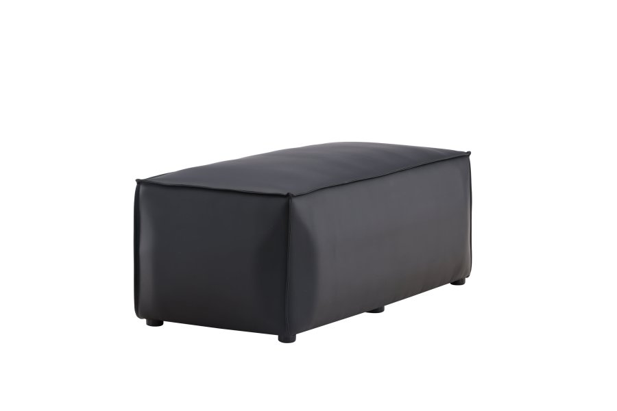 VENTURE DESIGN Palmero Puff Palermo Puff - Matt svart / Sort PU