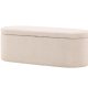 VENTURE DESIGN Potenza puff, med oppbevaring, oval - off-white polyester (130x50)