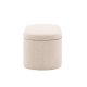 VENTURE DESIGN Potenza puff, med oppbevaring, oval - off-white polyester (130x50)